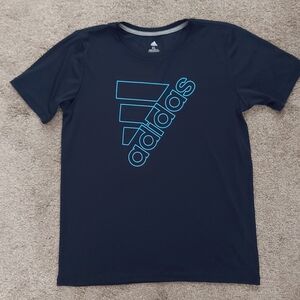 Adidas Dark Blue Aqua Logo T-shirt